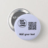 シンプルq rコーミニマルド追加ロゴスキャンコード名te 缶バッジ (正面&裏面)