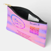 シンプルq rコーミニマルド追加ロゴスキャンコード名we アクセサリーポーチ (見開き)