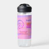 シンプルq rコーミニマルド追加ロゴスキャンコード名we ウォーターボトル (正面)