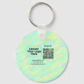 シンプルq rコーミニマルド追加ロゴスキャンコード名we キーホルダー (裏面)