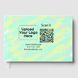 シンプルq rコーミニマルド追加ロゴスキャンコード名we ゲストブック