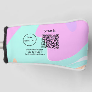 シンプルq rコーミニマルド追加ロゴスキャンコード名we ゴルフヘッドカバー