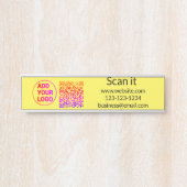 シンプルq rコーミニマルド追加ロゴスキャンコード名we サインプレート (正面)