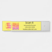 シンプルq rコーミニマルド追加ロゴスキャンコード名we サインプレート (正面)