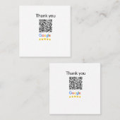 シンプルq rコーミニマルド追加ロゴスキャンコード名we スクエア名刺 (正面/裏面)