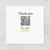 シンプルq rコーミニマルド追加ロゴスキャンコード名we スクエア名刺 (裏面)