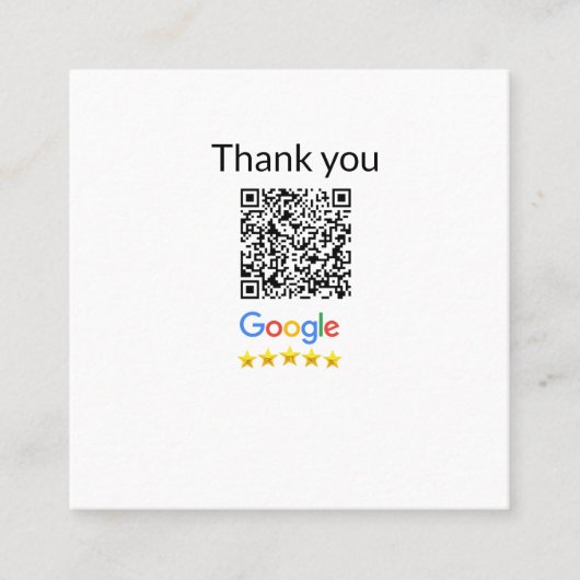 シンプルq rコーミニマルド追加ロゴスキャンコード名we スクエア名刺 (正面)