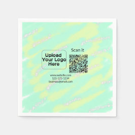 シンプルq rコーミニマルド追加ロゴスキャンコード名we スタンダードカクテルナプキン