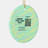 シンプルq rコーミニマルド追加ロゴスキャンコード名we セラミックオーナメント (右)