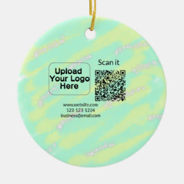 シンプルq rコーミニマルド追加ロゴスキャンコード名we セラミックオーナメント