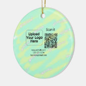 シンプルq rコーミニマルド追加ロゴスキャンコード名we セラミックオーナメント (左)