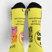 シンプルq rコーミニマルド追加ロゴスキャンコード名we ソックス (上部)