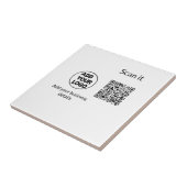 シンプルq rコーミニマルド追加ロゴスキャンコード名we タイル (側面)