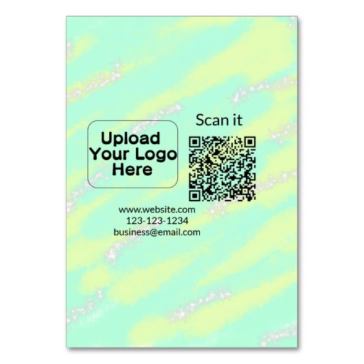 シンプルq rコーミニマルド追加ロゴスキャンコード名we テーブルナンバー (正面)