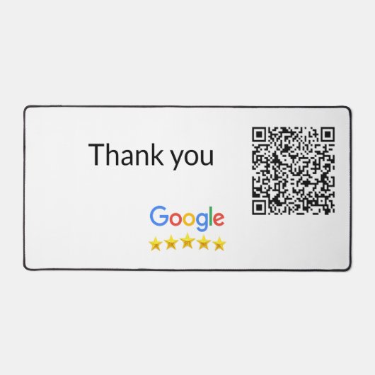 シンプルq rコーミニマルド追加ロゴスキャンコード名we デスクマット (正面)