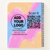 シンプルq rコーミニマルド追加ロゴスキャンコード名we ノートブック (裏面)