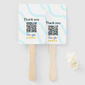 シンプルq rコーミニマルド追加ロゴスキャンコード名we ハンドファン (正面&裏面)