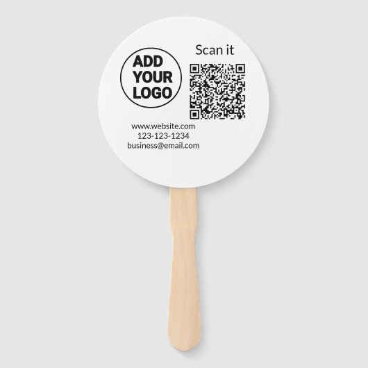 シンプルq rコーミニマルド追加ロゴスキャンコード名we ハンドファン (正面)