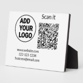 シンプルq rコーミニマルド追加ロゴスキャンコード名we フォトプラーク (側面)