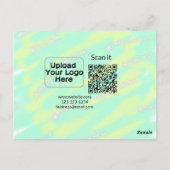 シンプルq rコーミニマルド追加ロゴスキャンコード名we ポストカード (裏面)