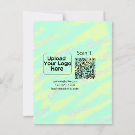 シンプルq rコーミニマルド追加ロゴスキャンコード名we ポストカード