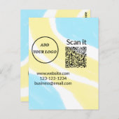 シンプルq rコーミニマルド追加ロゴスキャンコード名we ポストカード (正面/裏面)