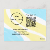 シンプルq rコーミニマルド追加ロゴスキャンコード名we ポストカード (裏面)