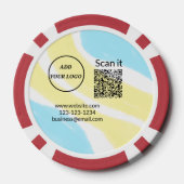 シンプルq rコーミニマルド追加ロゴスキャンコード名we ポーカーチップ (裏面)