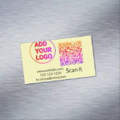 シンプルq rコーミニマルド追加ロゴスキャンコード名we マグネット名刺 (インサイチュ)