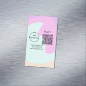 シンプルq rコーミニマルド追加ロゴスキャンコード名we マグネット名刺 (インサイチュ)
