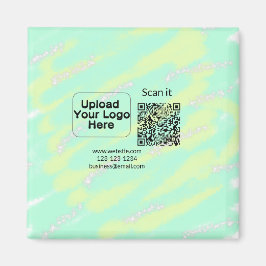 シンプルq rコーミニマルド追加ロゴスキャンコード名we マグネット