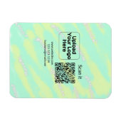 シンプルq rコーミニマルド追加ロゴスキャンコード名we マグネット (横)