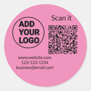 シンプルq rコーミニマルド追加ロゴスキャンコード名we ラウンドシール