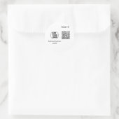 シンプルq rコーミニマルド追加ロゴスキャンコード名we ラウンドシール (バッグ)