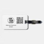 シンプルq rコーミニマルド追加ロゴスキャンコード名we ラゲッジタグ (裏面横)