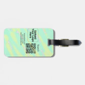 シンプルq rコーミニマルド追加ロゴスキャンコード名we ラゲッジタグ (裏面横)