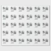 シンプルq rコーミニマルド追加ロゴスキャンコード名we ラッピングペーパー (フラット)