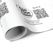 シンプルq rコーミニマルド追加ロゴスキャンコード名we ラッピングペーパー (ロールコーナー)