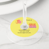 シンプルq rコーミニマルド追加ロゴスキャンコード名we ワイングラスタグ (クローズアップ)