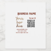 シンプルq rコーミニマルド追加ロゴスキャンコード名we ワインラベル (シングルラベル)