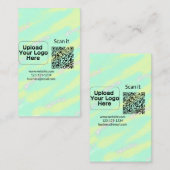 シンプルq rコーミニマルド追加ロゴスキャンコード名we 名刺 (正面/裏面)