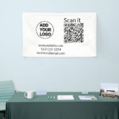 シンプルq rコーミニマルド追加ロゴスキャンコード名we 横断幕 (トレードショー)