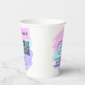 シンプルq rコーミニマルド追加ロゴスキャンコード名we 紙コップ (右)