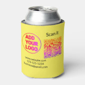 シンプルq rコーミニマルド追加ロゴスキャンコード名we 缶クーラー (缶正面)
