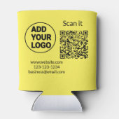 シンプルq rコーミニマルド追加ロゴスキャンコード名we 缶クーラー (裏面)