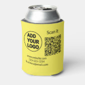 シンプルq rコーミニマルド追加ロゴスキャンコード名we 缶クーラー (缶裏面)