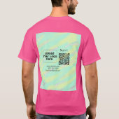 シンプルq rコーミニマルド追加ロゴスキャンコード名we tシャツ (裏面)