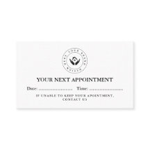 シンプルQRエレガントコードとロゴアポイントメントカード