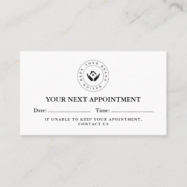 シンプルQRエレガントコードとロゴアポイントメントカード 予約カード