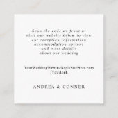 シンプルQRエレガントコードの結婚詳細 エンクロージャーカード (裏面)
